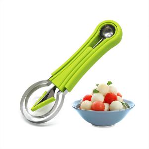 SP1136Melon Baller Scoop Set 4 In 1 Stainless Steel Fruit Carving Tools Set