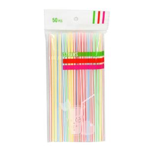 SP1526 100pieces Disposable Plastic Drinking Straws