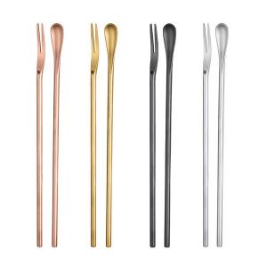 SP1613Coffee Stir Sticks Drink Stir Spoons dessert fork set