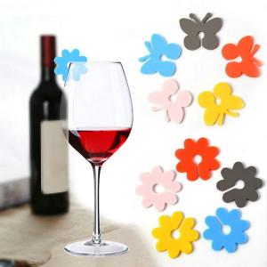 SP1619Wine Glass Marker Reusable Silicone Drink Wine Cup Bottle Identifiers Label Tag