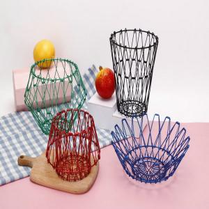 SP2512Metal folding basket multifunction handicraft simple fruit basket