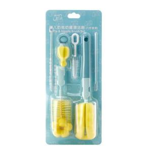 SP411 6PK Baby Bottle Brush Straw Brush with Nipple Cleaner set